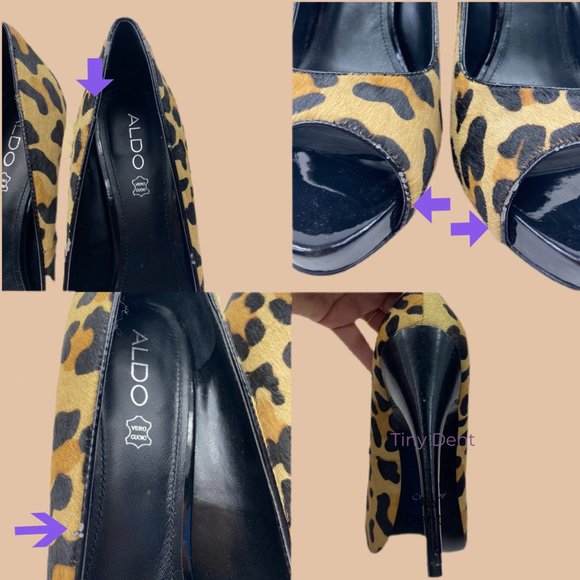 *Aldo - Leopard Faux Fur Feel - Stiletto Peep Toe - Picture 5 of 5